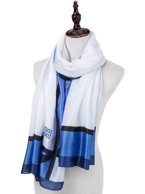 Stola di seta White Blue Florina - Kiabi Stola di seta White Blue Florina - Kiabi