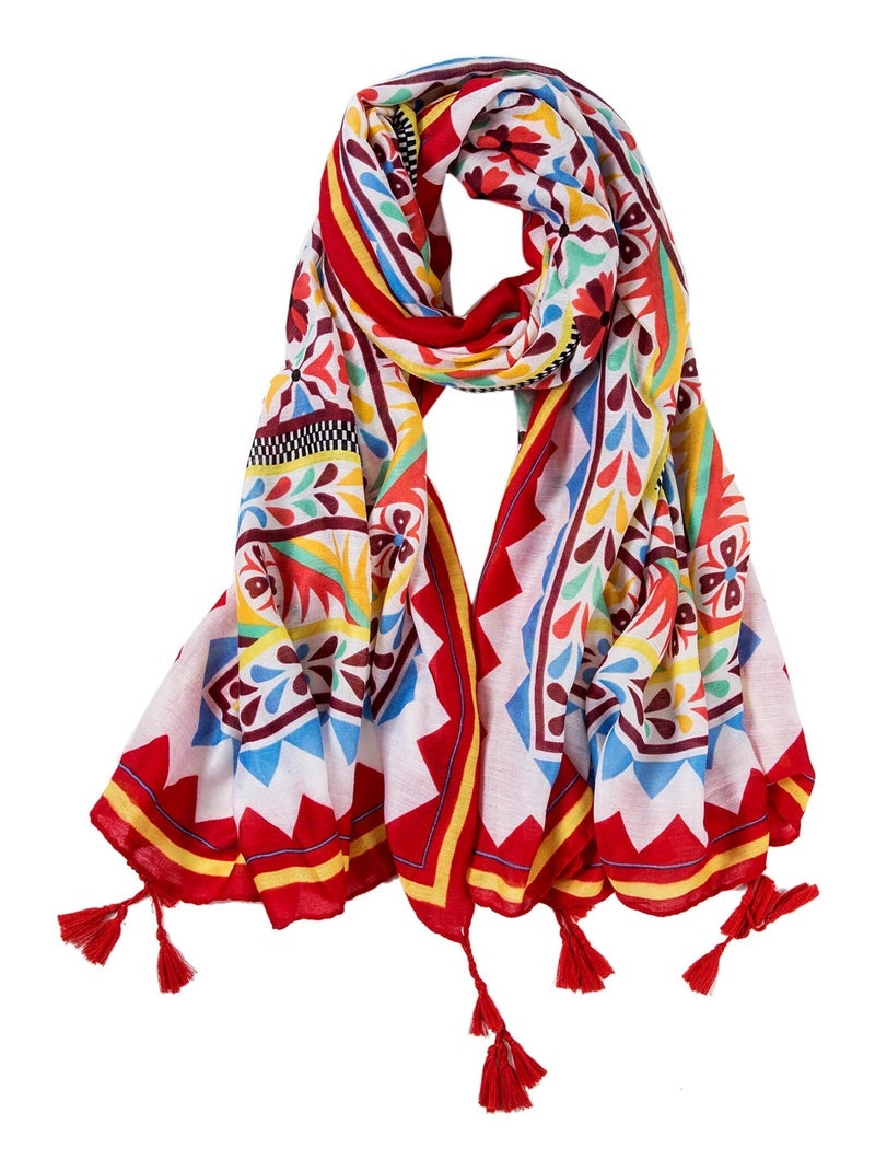 Stola in cotone Greek Summer Athéna Multicolore - Kiabi