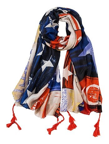Stola in cotone Red Blue US Athéna
