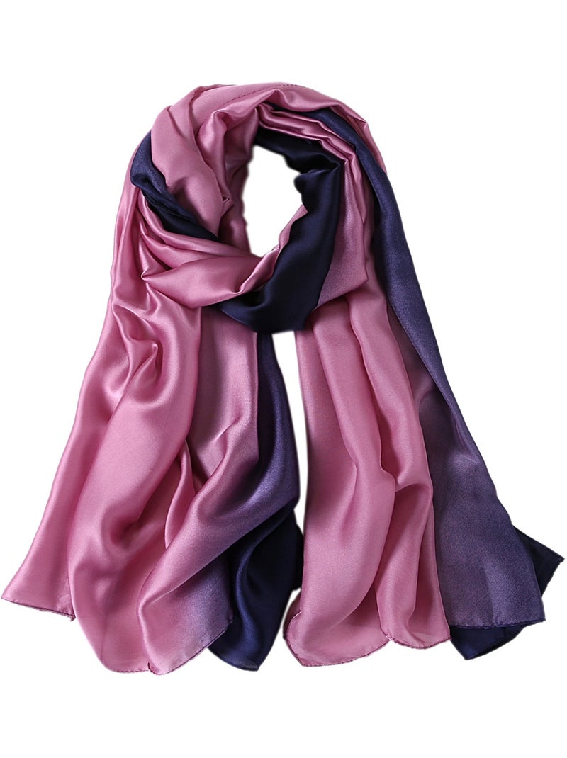 Stola in seta rosa viola blu navy duo Viola - Kiabi