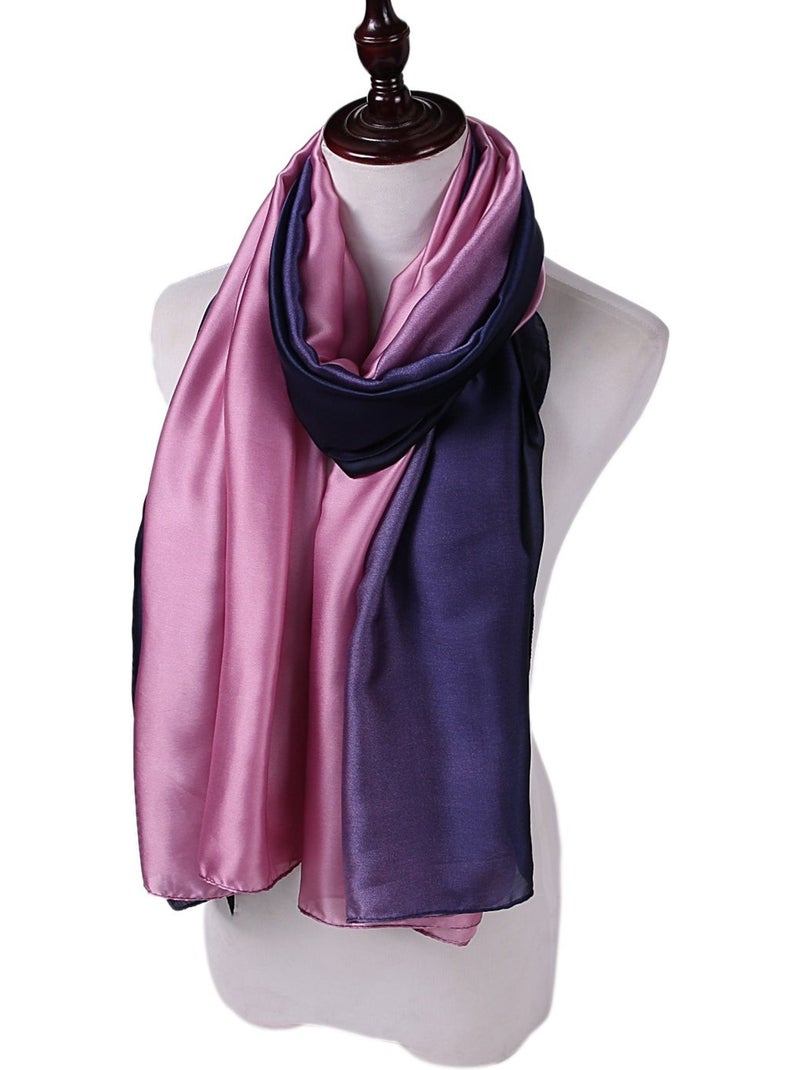 Stola in seta rosa viola blu navy duo Viola - Kiabi