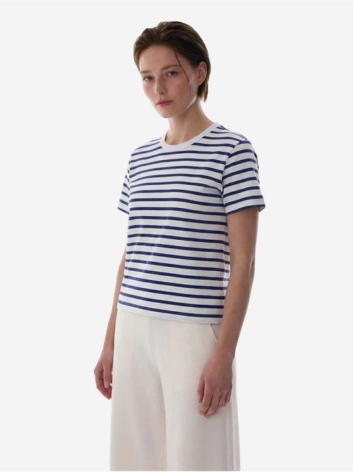 Stripe premium t-shirt a righe a maniche corte penti - Kiabi Stripe premium t-shirt a righe a maniche corte penti - Kiabi