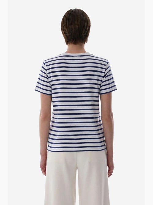Stripe premium t-shirt a righe a maniche corte penti - Kiabi Stripe premium t-shirt a righe a maniche corte penti - Kiabi