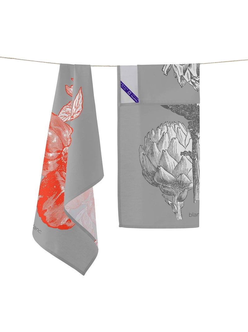 Strofinaccio (2 pezzi) Artichoke "Happyfriday" Multicolore - Kiabi