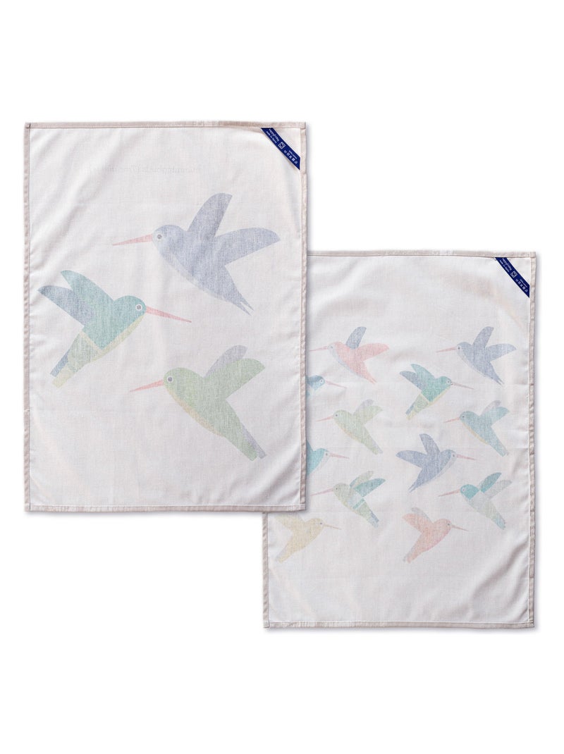 Strofinaccio (2 pezzi) Colibri "Happyfriday" Bianco - Kiabi
