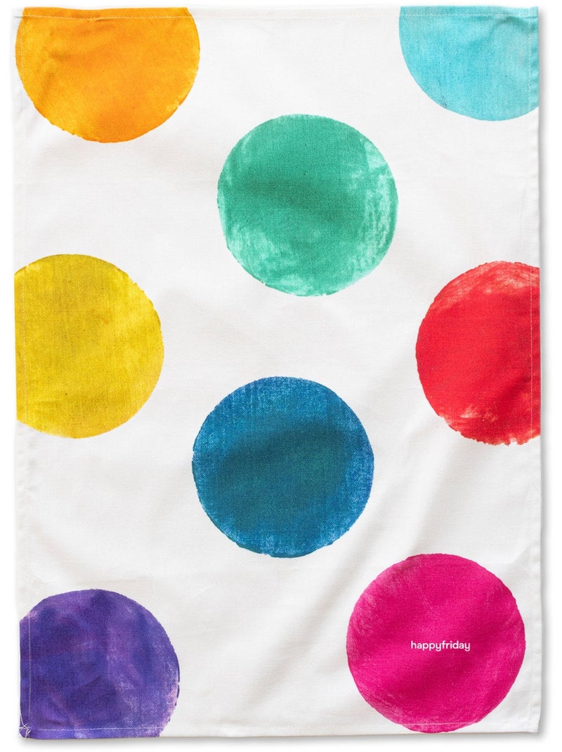 Strofinaccio (2 pezzi) Confetti "Happyfriday" Bianco - Kiabi
