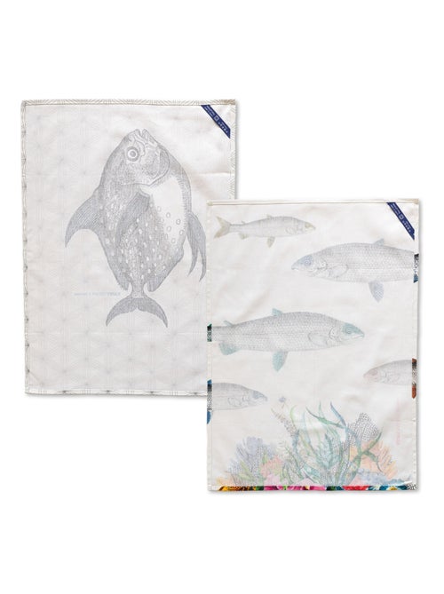 Strofinaccio (2 pezzi) Fish "Happyfriday" - Kiabi