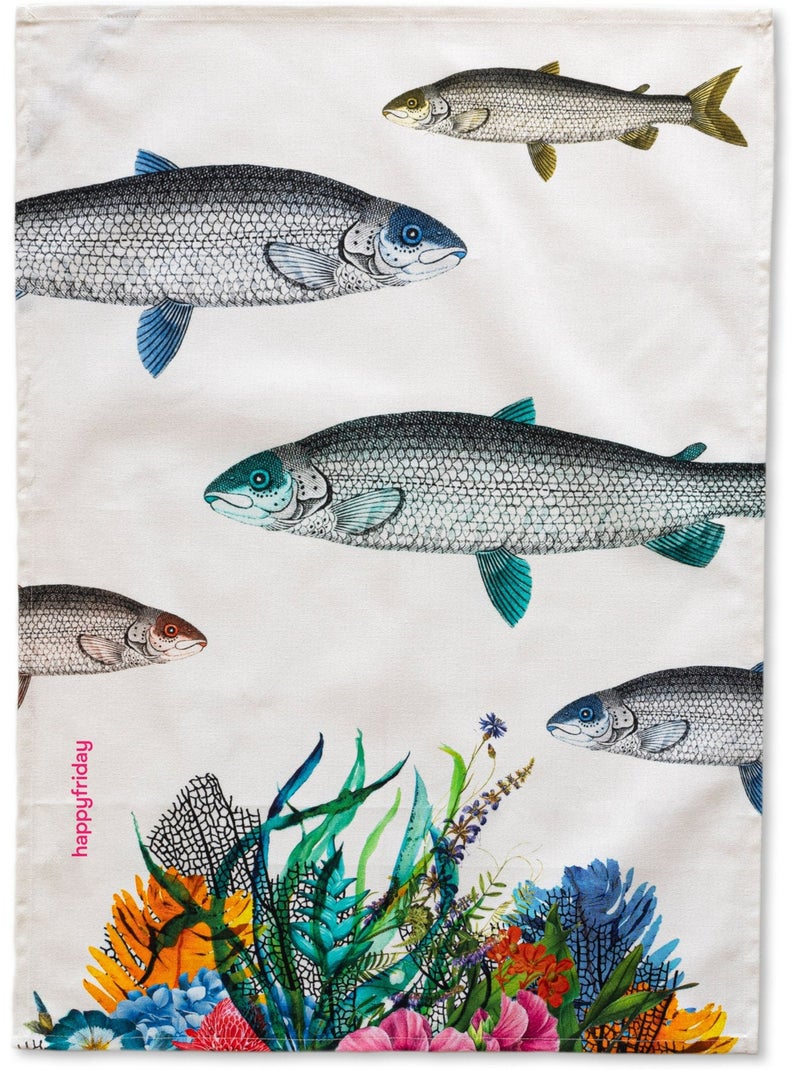 Strofinaccio (2 pezzi) Fish "Happyfriday" Multicolore - Kiabi