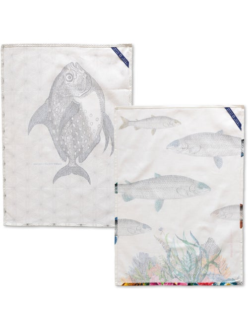 Strofinaccio (2 pezzi) Fish "Happyfriday" - Kiabi