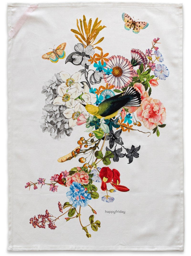 Strofinaccio (2 pezzi) Floral branch "Happyfriday" Multicolore - Kiabi