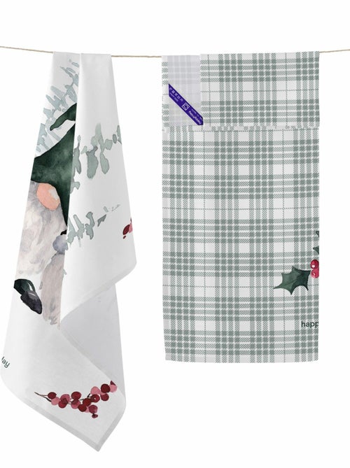 Strofinaccio (2 pezzi) Gnomes "Happyfriday" - Kiabi