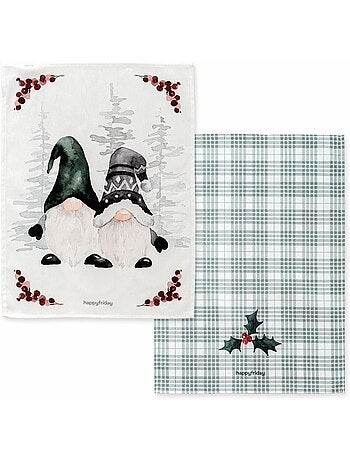 Strofinaccio (2 pezzi) Gnomes "Happyfriday