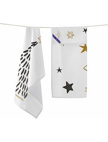 Strofinaccio (2 pezzi) Gold Xmas "Happyfriday