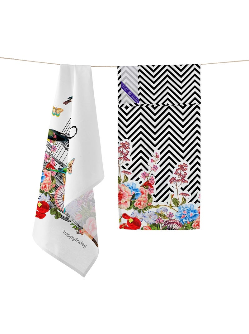Strofinaccio (2 pezzi) Hanging garden "Happyfriday" Multicolore - Kiabi