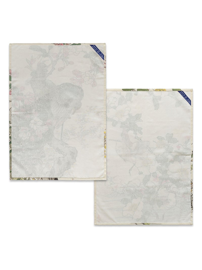 Strofinaccio (2 pezzi) Japonais "Happyfriday" Bianco - Kiabi