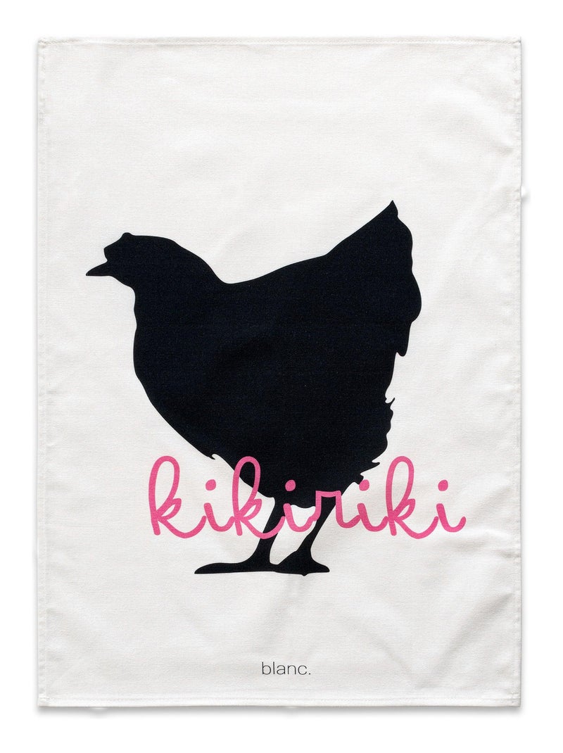 Strofinaccio (2 pezzi) Kikiriki "Happyfriday" Bianco - Kiabi