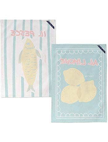 Strofinaccio (2 pezzi) Lemon fish "Happyfriday