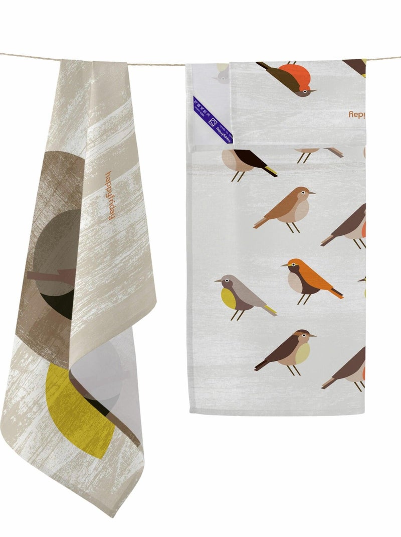 Strofinaccio (2 pezzi) Nest "Happyfriday" Bianco - Kiabi