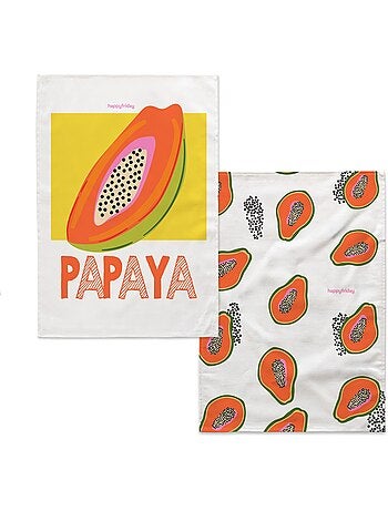 Strofinaccio (2 pezzi) papaya fruit "happyfriday