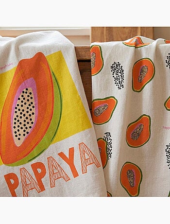 Strofinaccio (2 pezzi) papaya fruit "happyfriday