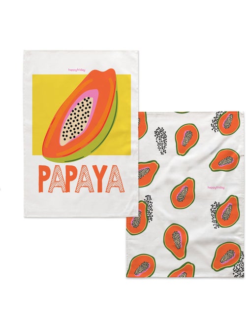 Strofinaccio (2 pezzi) Papaya fruit "Happyfriday" - Kiabi Strofinaccio (2 pezzi) Papaya fruit "Happyfriday" - Kiabi