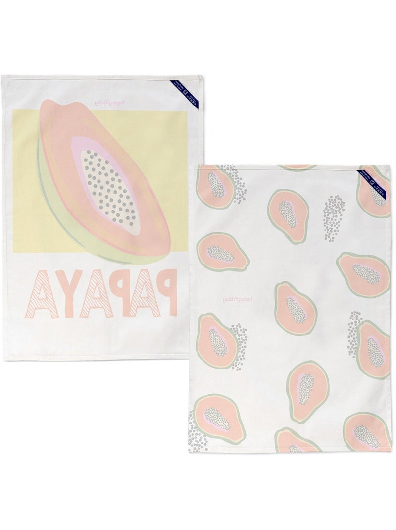 Strofinaccio (2 pezzi) Papaya fruit "Happyfriday" Multicolore - Kiabi