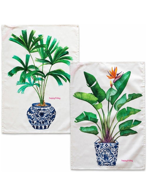 Strofinaccio (2 pezzi) Porcelain "Happyfriday" - Kiabi