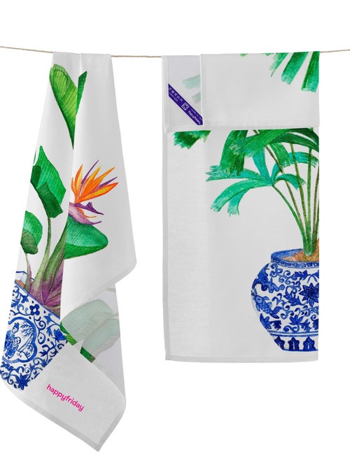 Strofinaccio (2 pezzi) Porcelain "Happyfriday" - Kiabi