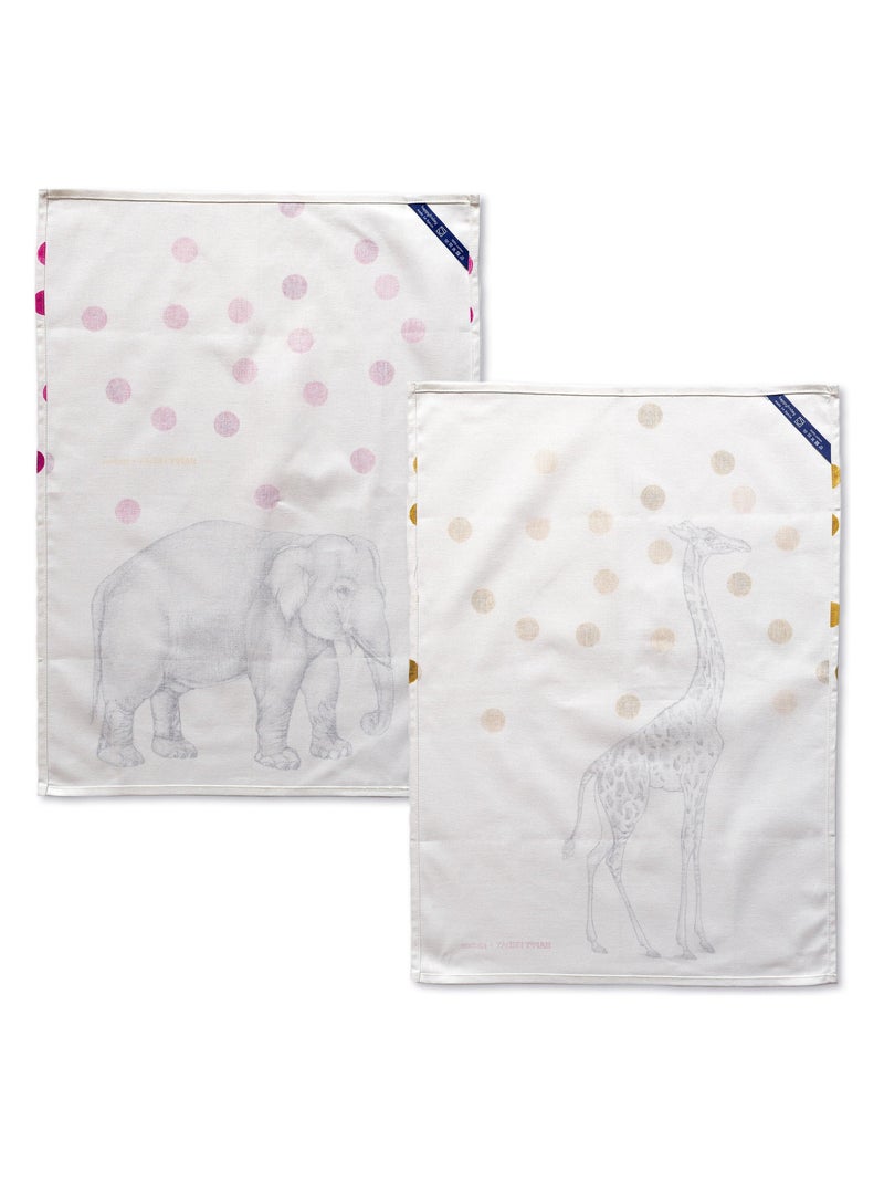Strofinaccio (2 pezzi) Savanna "Happyfriday" Bianco - Kiabi