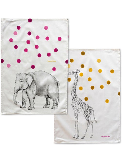 Strofinaccio (2 pezzi) Savanna "Happyfriday" - Kiabi Strofinaccio (2 pezzi) Savanna "Happyfriday" - Kiabi