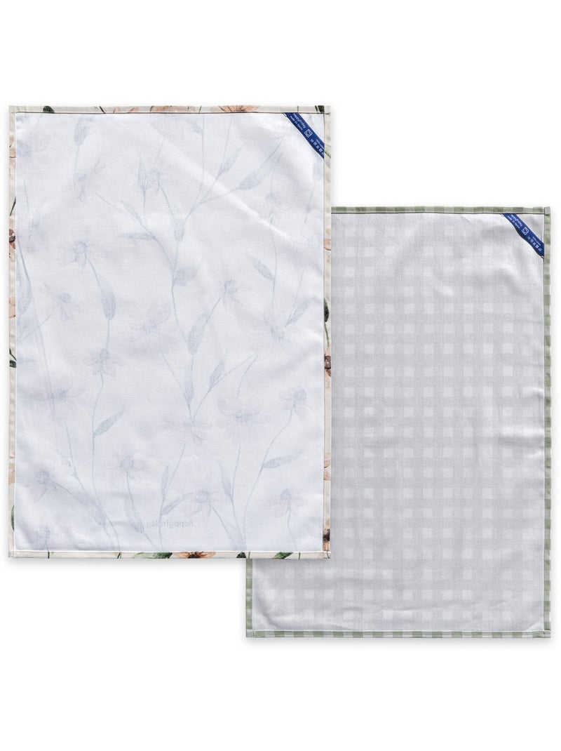 Strofinaccio (2 pezzi) Tinny bloom "Happyfriday" Bianco - Kiabi