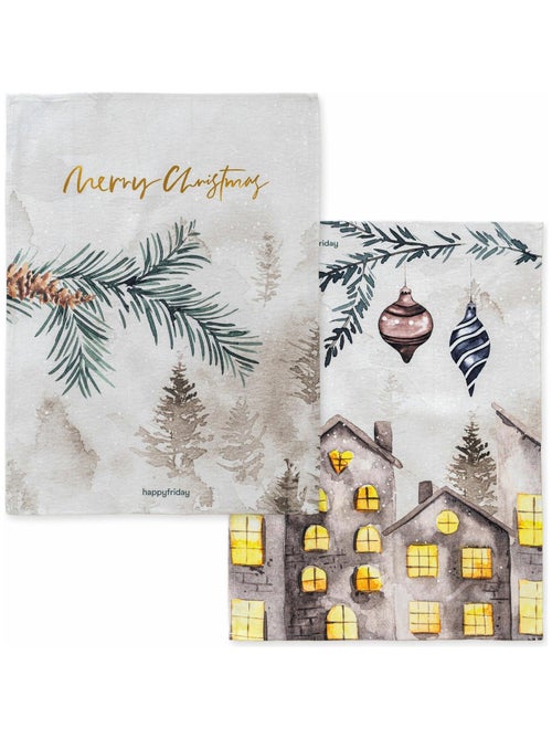 Strofinaccio (2 pezzi) Welcoming "Happyfriday" - Kiabi