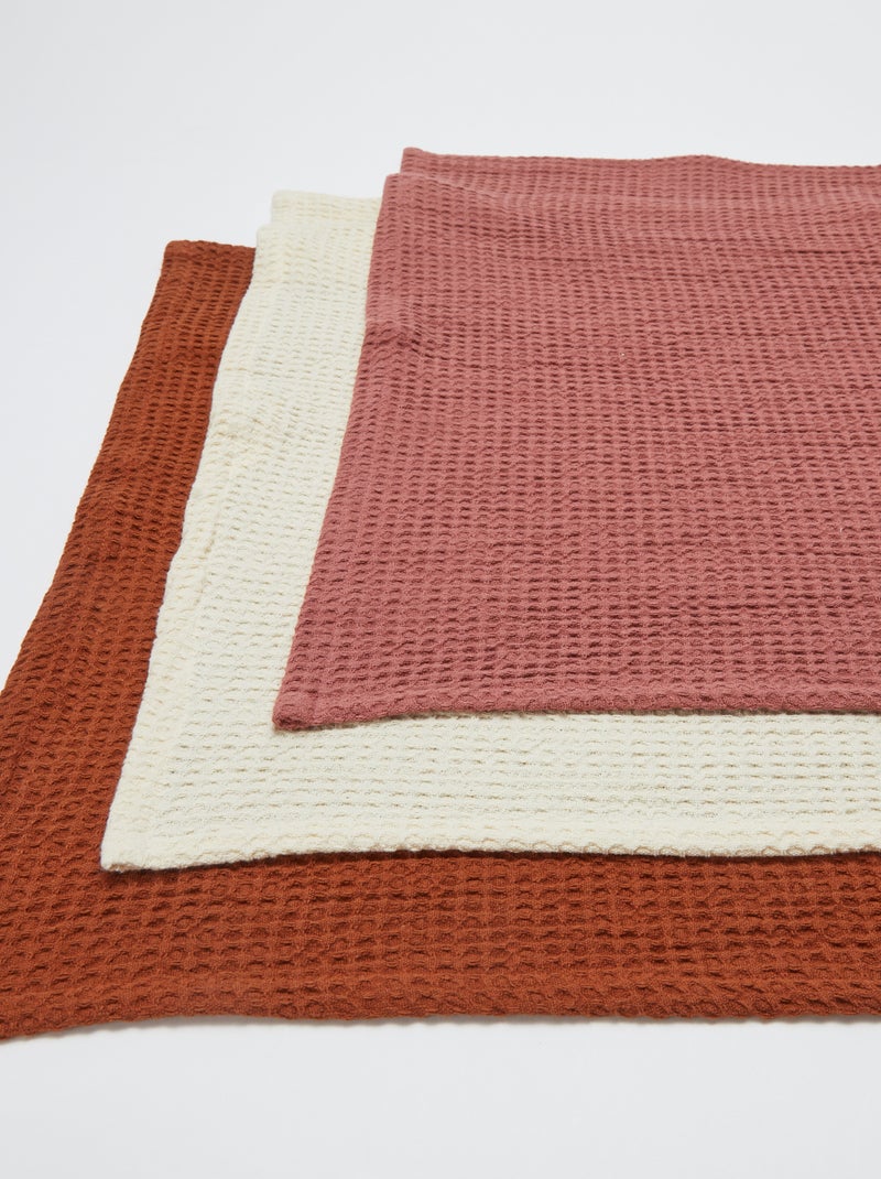 Strofinaccio rettangolare a nido d'ape ARANCIONE - Kiabi