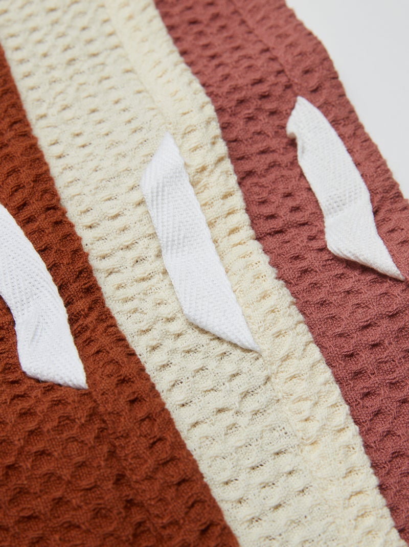 Strofinaccio rettangolare a nido d'ape ARANCIONE - Kiabi