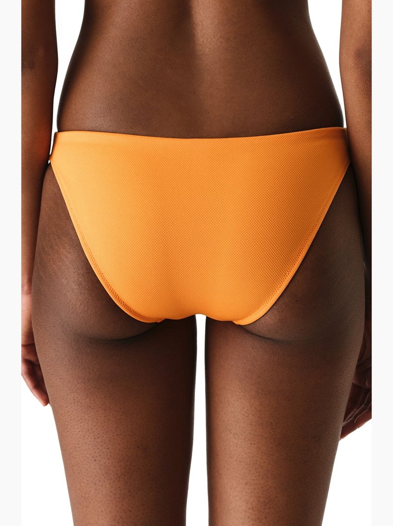 Summer slip bikini testurizzato a vita media penti Arancione - Kiabi