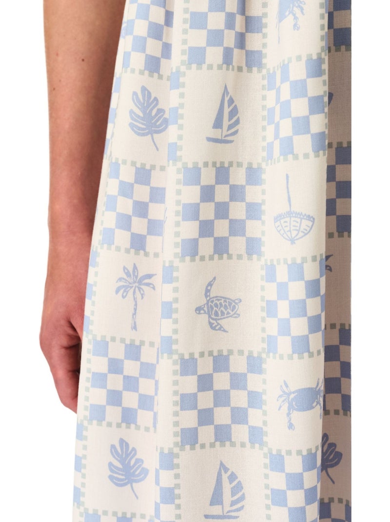 Sun kissed camicia da notte a quadretti penti Bianco Blu - Kiabi