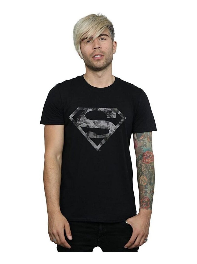 Superman Maglietta Marmo Logo Uomo Nero - Kiabi