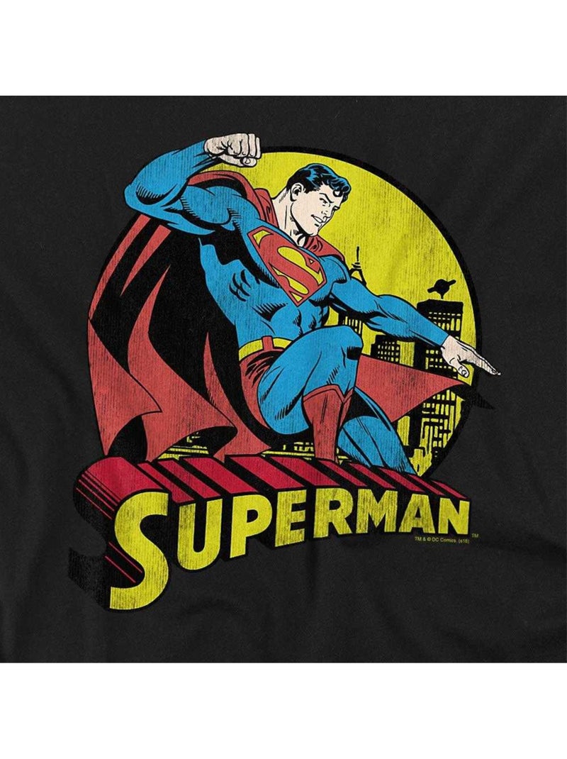 Superman Maglietta Stampa grafica Adulto Unisex Nero - Kiabi