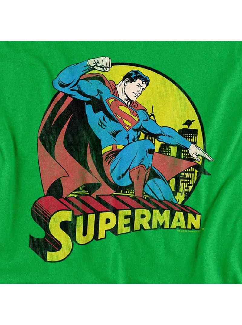 Superman Maglietta Stampa grafica Adulto Unisex Verde foresta - Kiabi