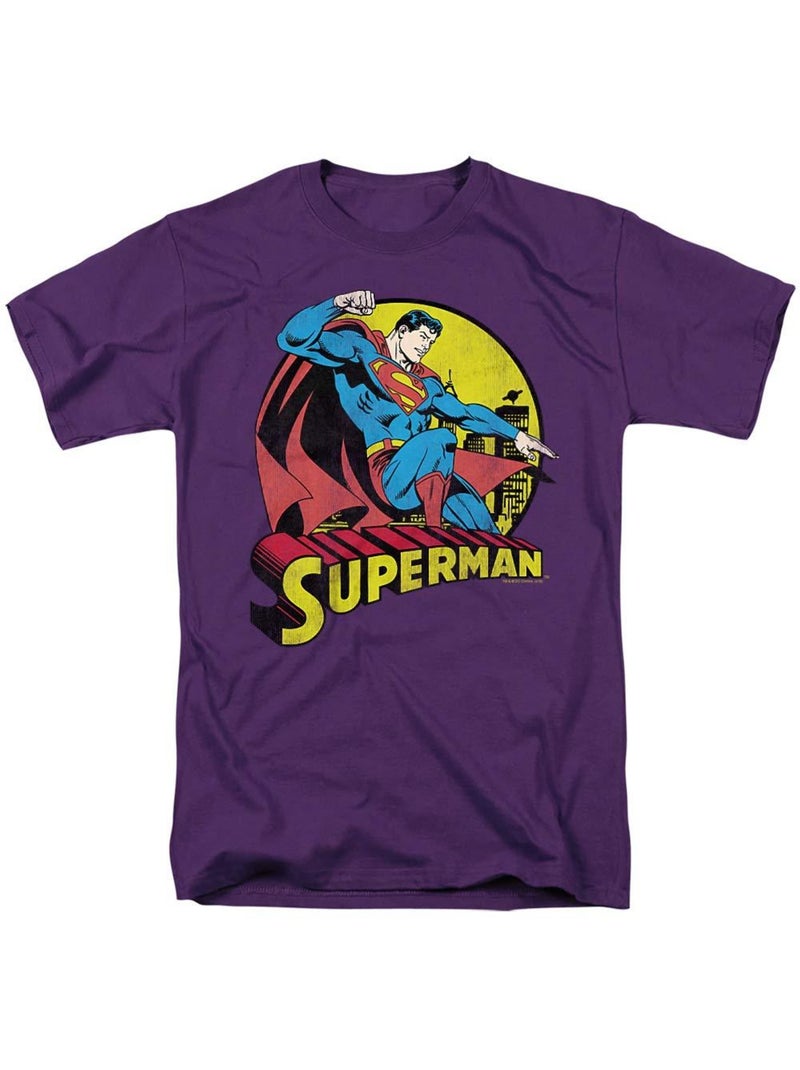 Superman Maglietta Stampa grafica Adulto Unisex Viola - Kiabi