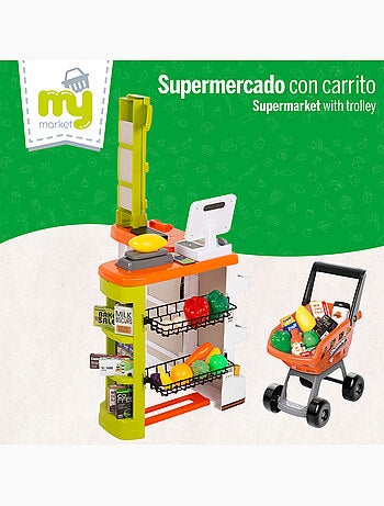 Supermercato dei giocattoli con carrello, luci e suoni my home
