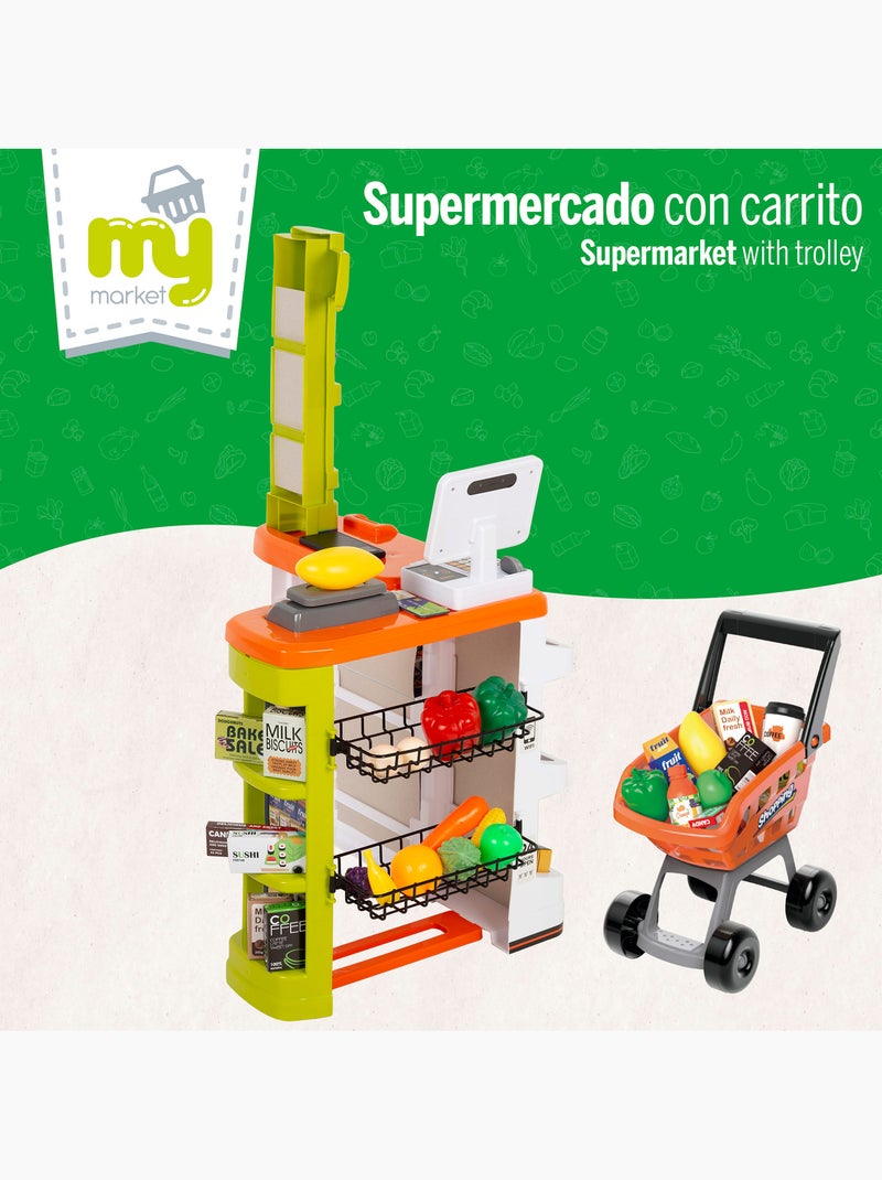 Supermercato dei giocattoli con carrello, luci e suoni my home N/D - Kiabi