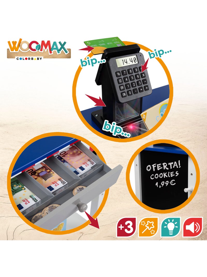 Supermercato giocattolo in legno con accessori woomax N/D - Kiabi