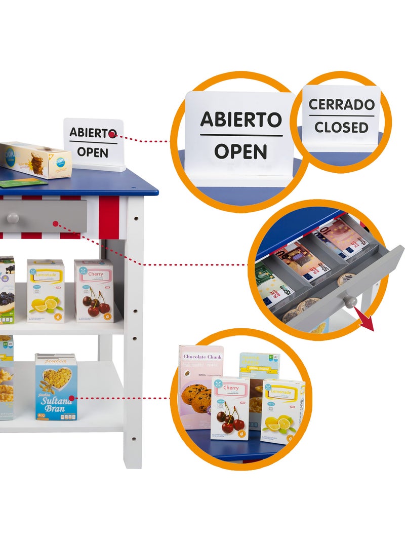 Supermercato giocattolo in legno con accessori woomax N/D - Kiabi