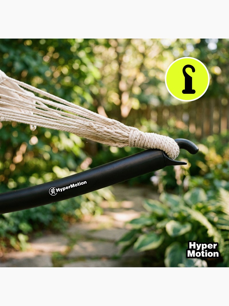Supporto ad arco in metallo per amaca da giardino hypermotion – 300 cm Nero - Kiabi