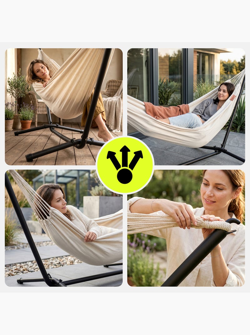 Supporto per amaca da giardino in metallo HyperMotion – Struttura autoportante 295 cm Nero - Kiabi