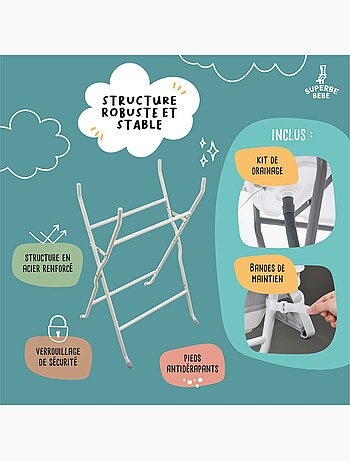 Supporto per vaschetta per modelli Bear, Dino e Lion- Kit di scarico incluso | SUPERBE BEBE