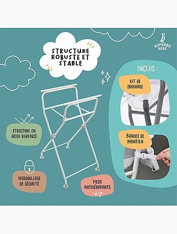 Supporto per vaschetta per modelli Bear, Dino e Lion- Kit di scarico incluso | SUPERBE BEBE