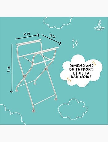Supporto per vaschetta per modelli Bear, Dino e Lion- Kit di scarico incluso | SUPERBE BEBE