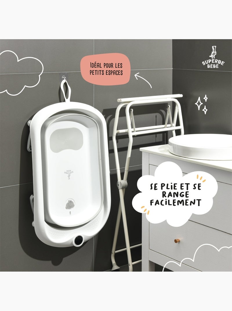 Supporto per vaschetta per modelli Cloud e Leaf- Kit di scarico incluso | SUPERBE BEBE Bianco - Kiabi
